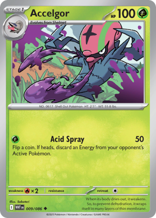 Pokémonkaart Accelgor nummer 9/86 uit de set White Flare (Scarlet & Violet)