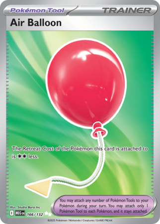 Pokémonkaart Air Balloon nummer 166/132 uit de set Mega Evolution