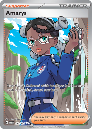 Pokémonkaart Amarys nummer 132/131 uit de set Prismatic Evolutions (Scarlet & Violet)