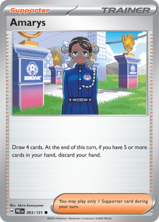 Pokémonkaart Amarys nummer 93/131 uit de set Prismatic Evolutions (Scarlet & Violet)