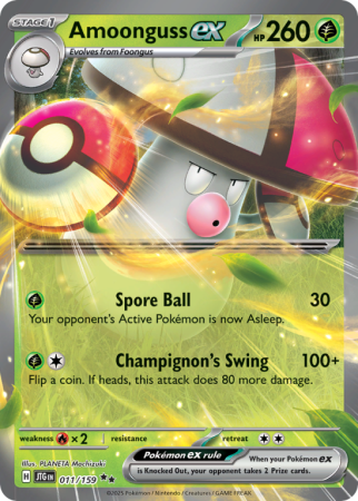 Pokémonkaart Amoonguss ex nummer 11/159