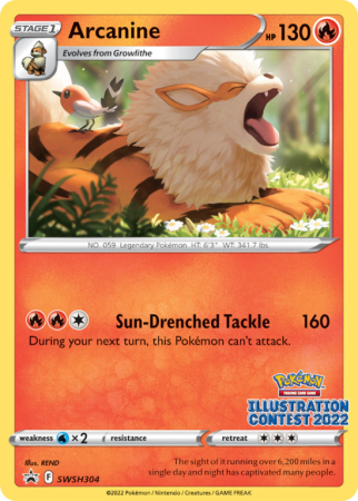 Pokémonkaart Arcanine nummer SWSH304/103