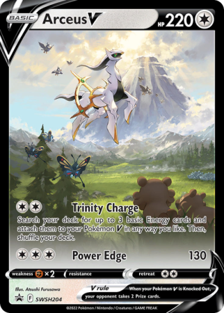 Pokémonkaart Arceus V nummer SWSH204/103 uit de set SWSH Black Star Promos (Sword & Shield)