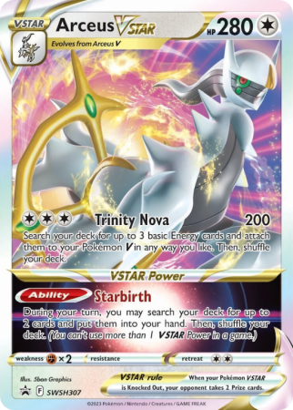 Pokémonkaart Arceus VSTAR nummer SWSH307/103 uit de set SWSH Black Star Promos (Sword & Shield)
