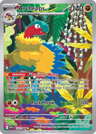 Pokémonkaart Archeops nummer 132/86