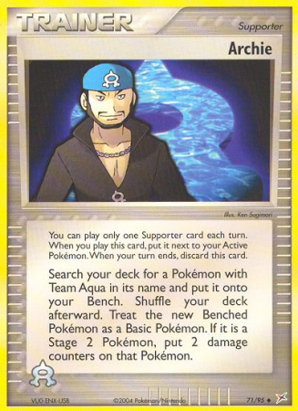 Archie 71/95 EX Team Magma vs Team Aqua