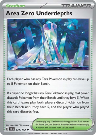 Pokémonkaart Area Zero Underdepths nummer 131/142 uit de set Stellar Crown (Scarlet & Violet)