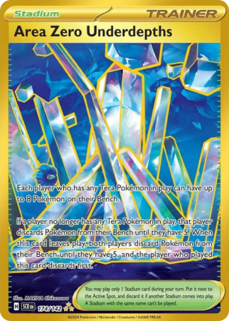 Pokémonkaart Area Zero Underdepths nummer 174/142 uit de set Stellar Crown (Scarlet & Violet)