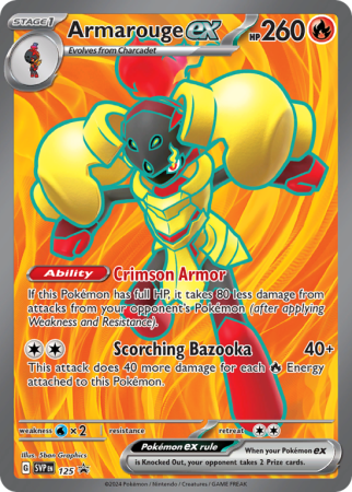 Pokémonkaart Armarouge ex nummer 125/14 uit de set Scarlet & Violet Black Star Promos (Scarlet & Violet)