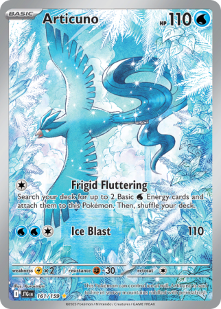 Pokémonkaart Articuno nummer 161/159 uit de set Journey Together (Scarlet & Violet)