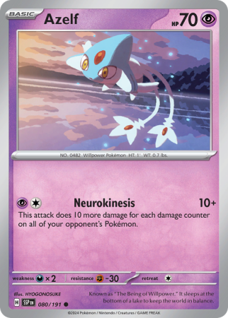 Pokémonkaart Azelf nummer 80/191