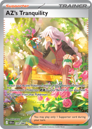 Pokémonkaart AZ's Tranquility nummer 120/86 uit de set Chaos Rising (Mega Evolution)