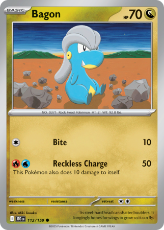 Pokémonkaart Bagon nummer 112/159 uit de set Journey Together (Scarlet & Violet)