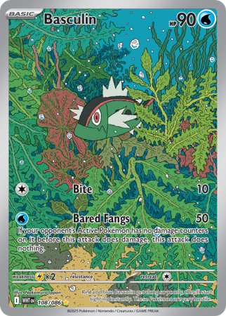 Pokémonkaart Basculin nummer 108/86 uit de set White Flare (Scarlet & Violet)