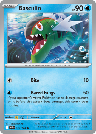 Pokémonkaart Basculin nummer 24/86