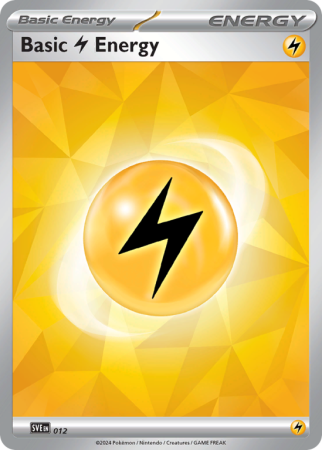 Pokémonkaart Basic Lightning Energy nummer 12/8 uit de set Scarlet & Violet Energies (Scarlet & Violet)