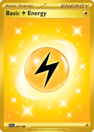 Pokémonkaart Basic Lightning Energy nummer 257/198