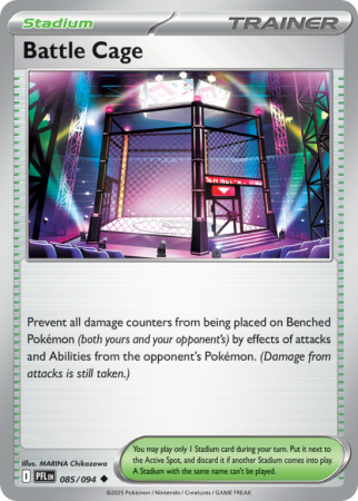 Pokémonkaart Battle Cage nummer 85/94 uit de set Phantasmal Flames (Mega Evolution)