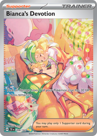 Pokémonkaart Bianca's Devotion nummer 209/162 uit de set Temporal Forces (Scarlet & Violet)
