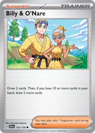 Pokémonkaart Billy & O'Nare nummer 142/159 uit de set Journey Together (Scarlet & Violet)