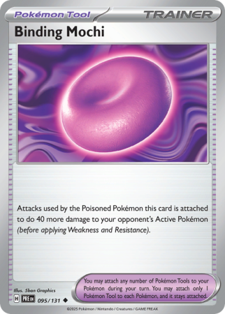 Pokémonkaart Binding Mochi nummer 95/131 uit de set Prismatic Evolutions (Scarlet & Violet)
