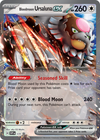 Pokémonkaart Bloodmoon Ursaluna ex nummer 177/14 uit de set Scarlet & Violet Black Star Promos (Scarlet & Violet)