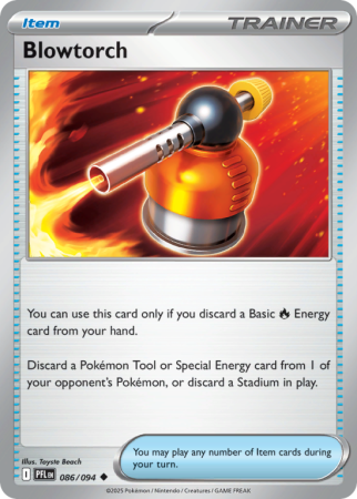 Pokémonkaart Blowtorch nummer 86/94