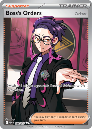Pokémonkaart Boss's Orders nummer 256/217