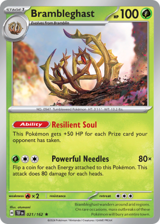 Pokémonkaart Brambleghast nummer 21/162