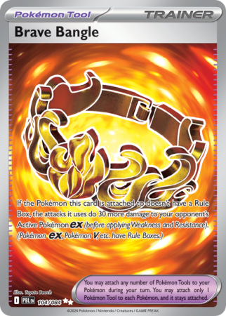 Pokémonkaart Brave Bangle nummer 104/84 uit de set Pitch Black (Mega Evolution)