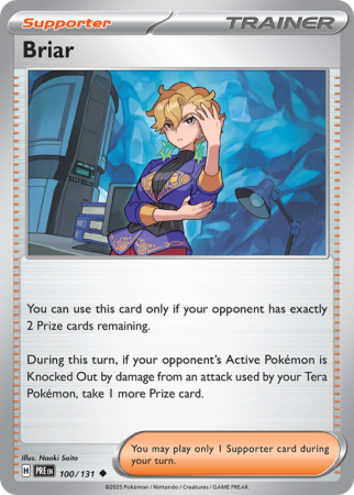 Pokémonkaart Briar nummer 100/131 uit de set Prismatic Evolutions (Scarlet & Violet)