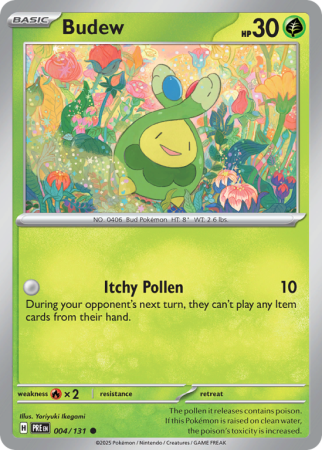 Pokémonkaart Budew nummer 4/131