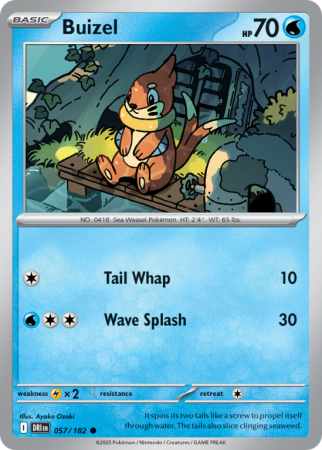 Pokémonkaart Buizel nummer 57/182 uit de set Destined Rivals (Scarlet & Violet)