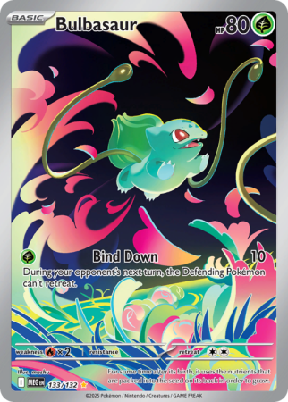 Pokémonkaart Bulbasaur nummer 133/132 uit de set Mega Evolution
