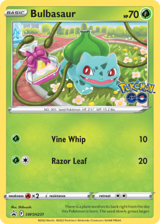 Pokémonkaart Bulbasaur nummer SWSH231/103