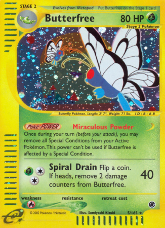 Butterfree 5/165 E-Card Expedition Base Set