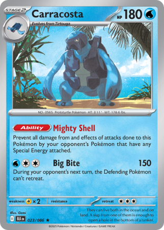 Pokémonkaart Carracosta nummer 23/86 uit de set Black Bolt (Scarlet & Violet)