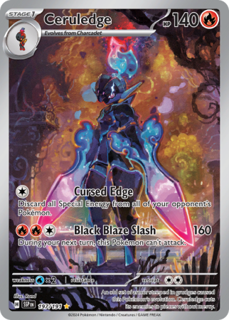 Pokémonkaart Ceruledge nummer 197/191 uit de set Surging Sparks (Scarlet & Violet)