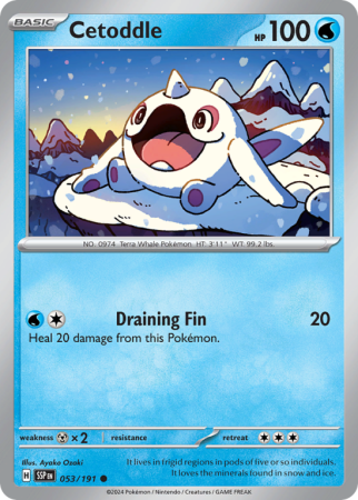 Pokémonkaart Cetoddle nummer 53/191