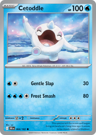 Pokémonkaart Cetoddle nummer 64/182