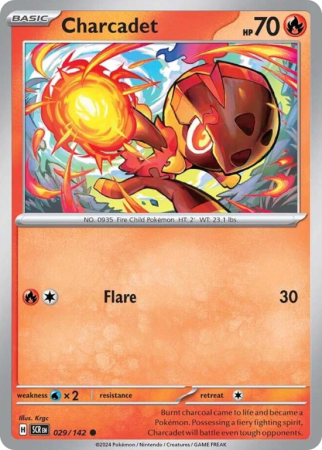 Pokémonkaart Charcadet nummer 29/142 uit de set Stellar Crown (Scarlet & Violet)