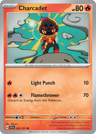Pokémonkaart Charcadet nummer 33/191