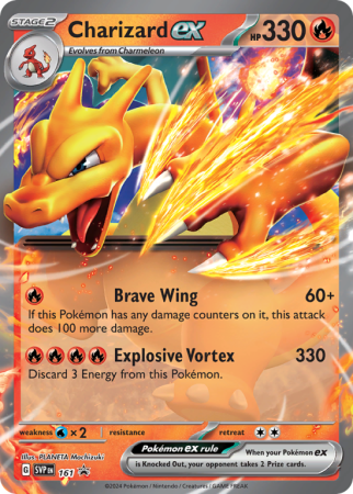 Pokémonkaart Charizard ex nummer 161/14 uit de set Scarlet & Violet Black Star Promos (Scarlet & Violet)