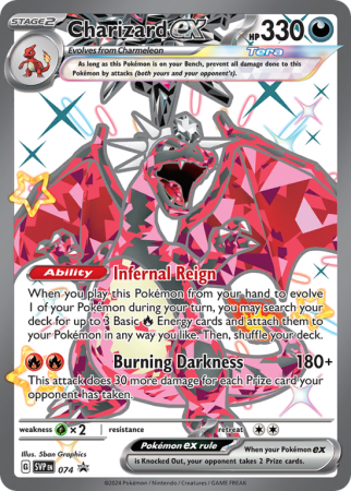 Pokémonkaart Charizard ex nummer 74/14 uit de set Scarlet & Violet Black Star Promos (Scarlet & Violet)