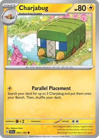 Pokémonkaart Charjabug nummer 52/142 uit de set Stellar Crown (Scarlet & Violet)