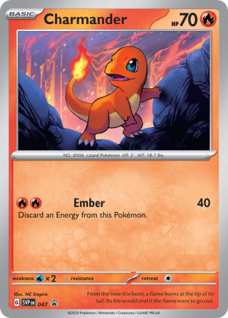 Pokémonkaart Charmander nummer 47/14 uit de set Scarlet & Violet Black Star Promos (Scarlet & Violet)
