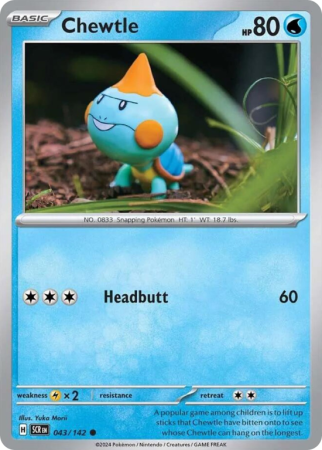 Pokémonkaart Chewtle nummer 43/142