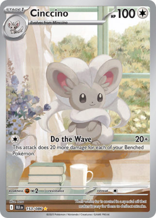 Pokémonkaart Cinccino nummer 153/86