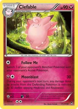 Clefable 71/111 XY Furious Fists