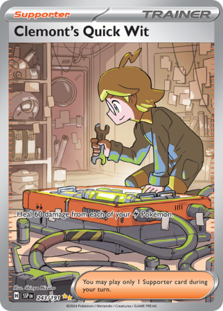 Pokémonkaart Clemont's Quick Wit nummer 243/191
